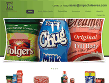Tablet Screenshot of impactsleeves.com